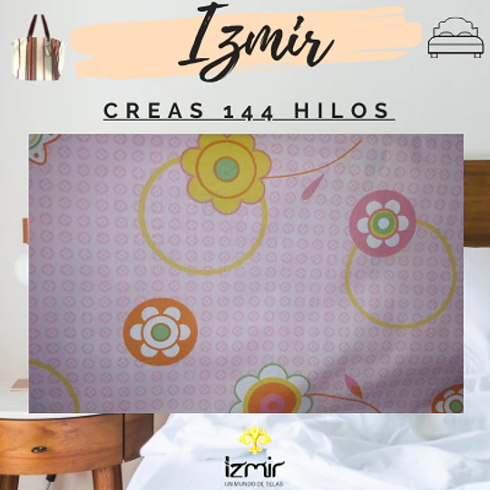 CREA 144 HILOS ESTAMPADA