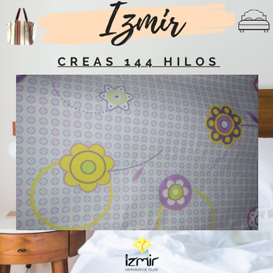 CREA 144 HILOS ESTAMPADA