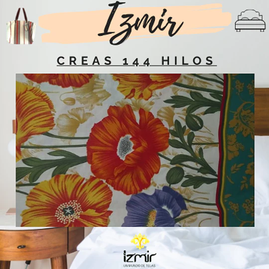 CREA 144 HILOS ESTAMPADA