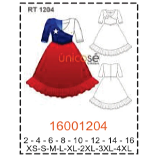 MOLDE TRAJES TIPICOS MUJER 1