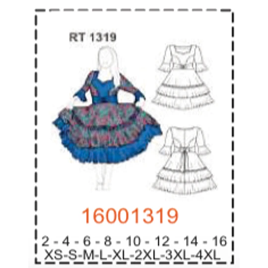 MOLDE TRAJES TIPICOS MUJER 1
