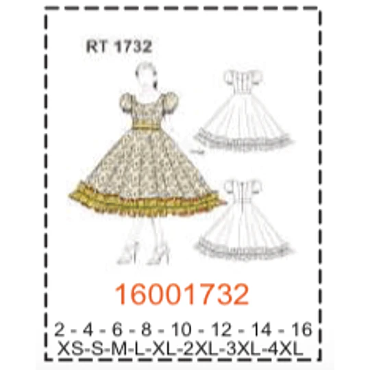 MOLDE TRAJES TIPICOS MUJER 2