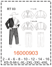 MOLDE TRAJES TIPICOS HOMBRE