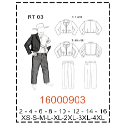MOLDE TRAJES TIPICOS HOMBRE