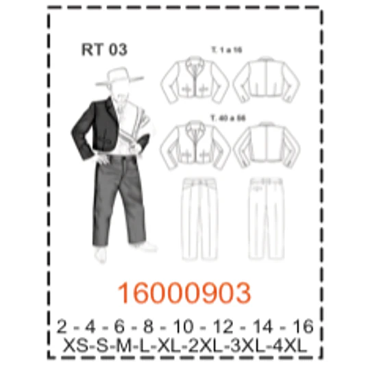 MOLDE TRAJES TIPICOS HOMBRE