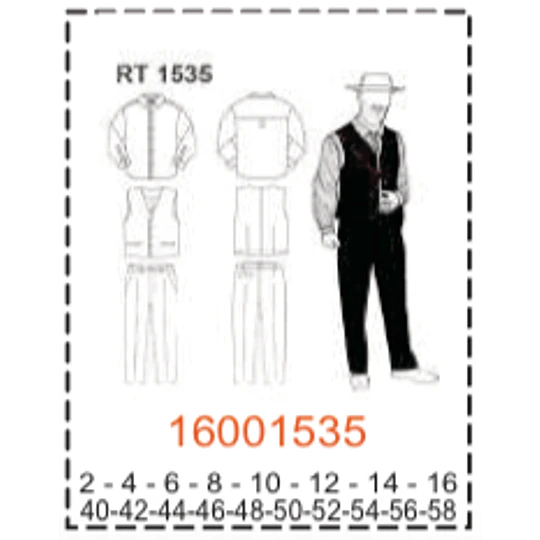 MOLDE TRAJES TIPICOS HOMBRE
