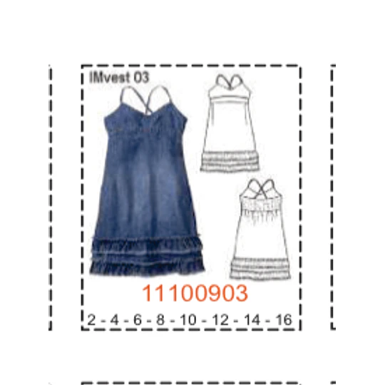 MOLDE VESTIDOS NIÑA - 1