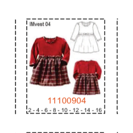 MOLDE VESTIDOS NIÑA - 1