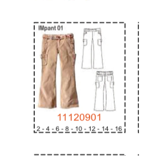 MOLDE PANTALONES NIÑA - 1