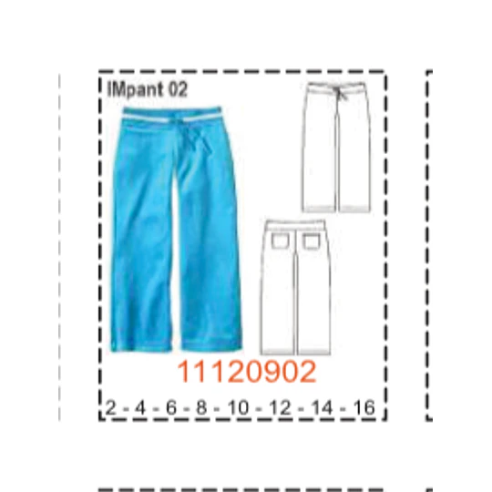 MOLDE PANTALONES NIÑA - 1