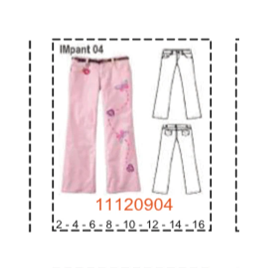 MOLDE PANTALONES NIÑA - 1