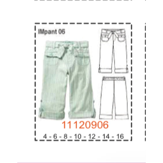 MOLDE PANTALONES NIÑA - 1