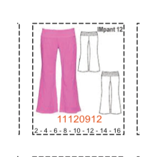 MOLDE PANTALONES NIÑA - 1