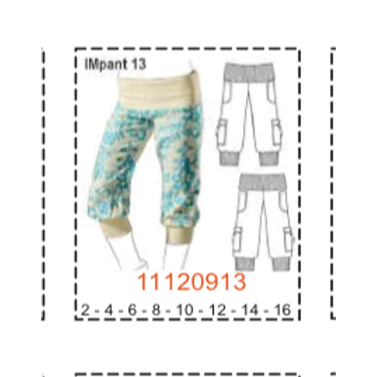 MOLDE PANTALONES NIÑA - 1