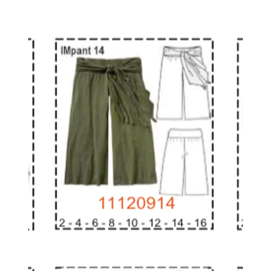 MOLDE PANTALONES NIÑA - 1