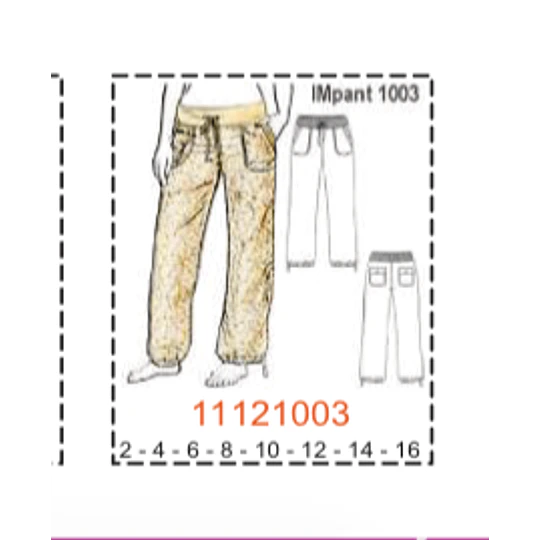 MOLDE PANTALONES NIÑA - 1