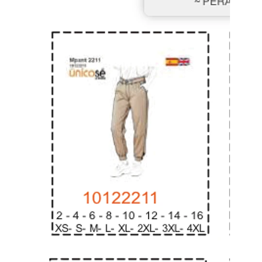 MOLDE PANTALONES NIÑA - 2
