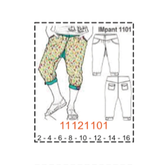 MOLDE PANTALONES NIÑA - 1