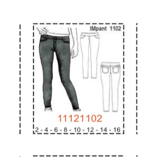 MOLDE PANTALONES NIÑA - 1