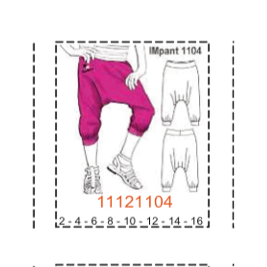 MOLDE PANTALONES NIÑA - 1