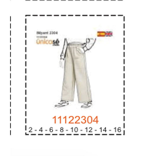 MOLDE PANTALONES NIÑA - 2
