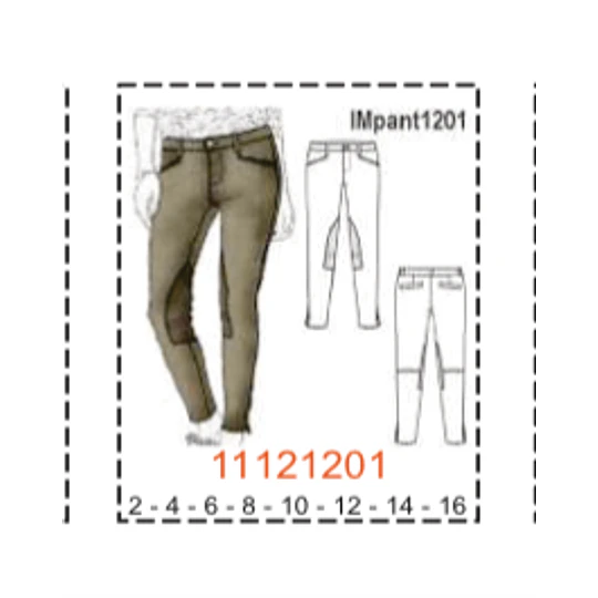 MOLDE PANTALONES NIÑA - 1