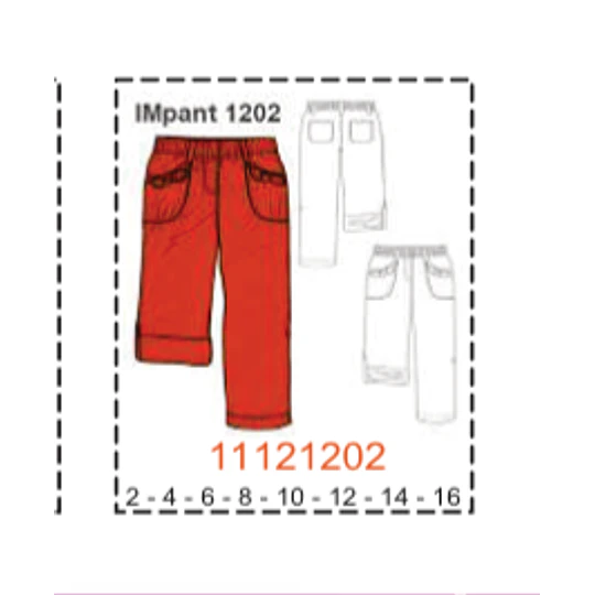 MOLDE PANTALONES NIÑA - 1