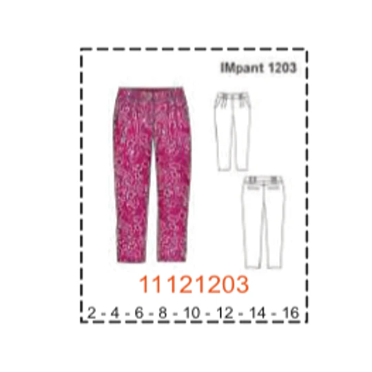 MOLDE PANTALONES NIÑA - 1