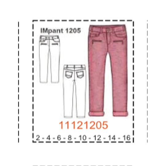 MOLDE PANTALONES NIÑA - 1