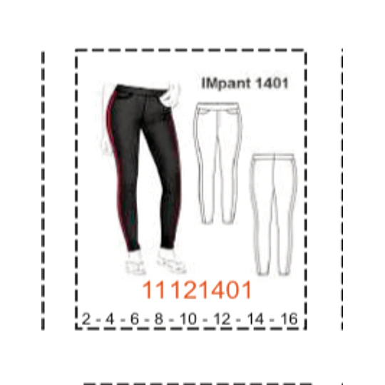 MOLDE PANTALONES NIÑA - 1
