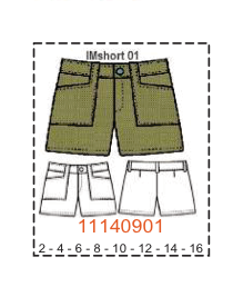 MOLDE SHORTS NIÑA