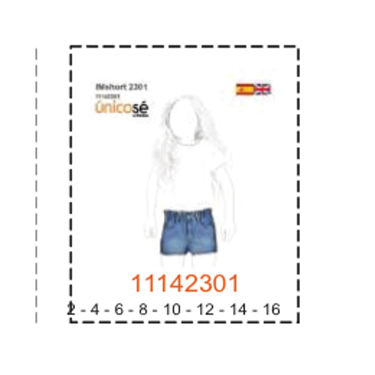 MOLDE SHORTS NIÑA 