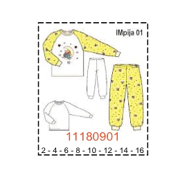 MOLDE PIJAMAS NIÑA 