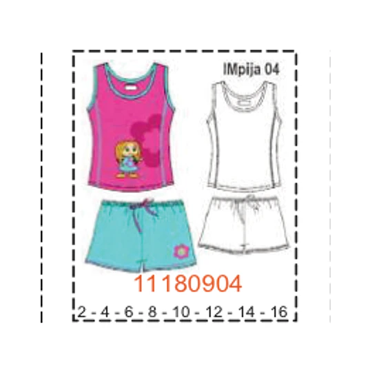 MOLDE PIJAMAS NIÑA 