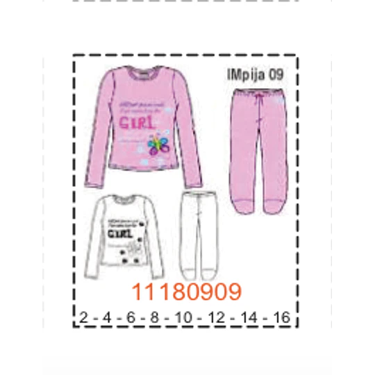 MOLDE PIJAMAS NIÑA 