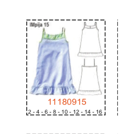 MOLDE PIJAMAS NIÑA 