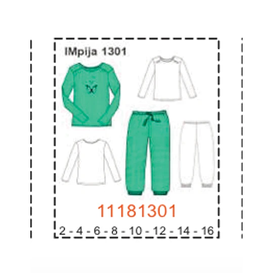 MOLDE PIJAMAS NIÑA 