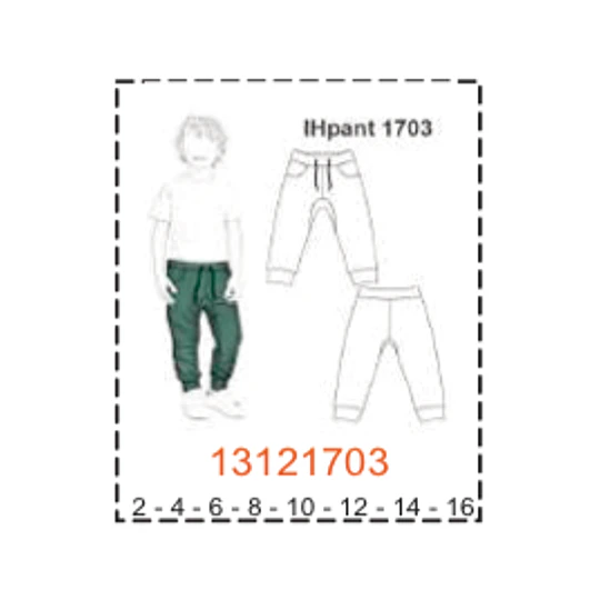 MOLDE PANTALONES NIÑO - 1