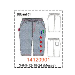 MOLDE PANTALONES BEBE