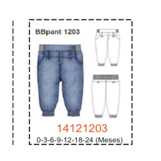 MOLDE PANTALONES BEBE