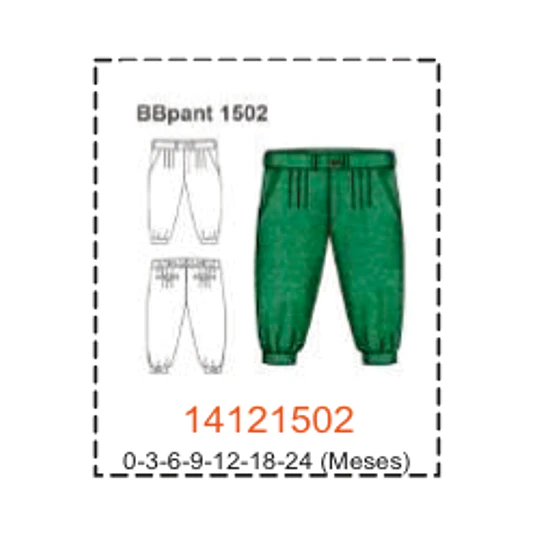 MOLDE PANTALONES BEBE