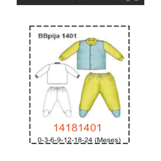 MOLDE PIJAMAS BEBE 