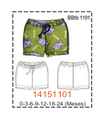 MOLDE TRAJE DE BAÑO BEBE