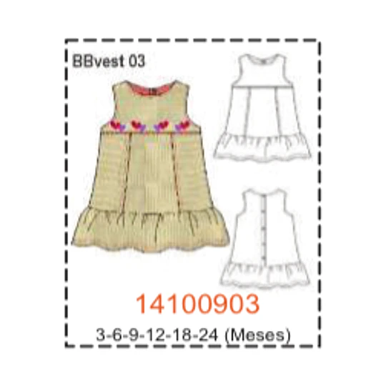 MOLDE VESTIDOS BEBE