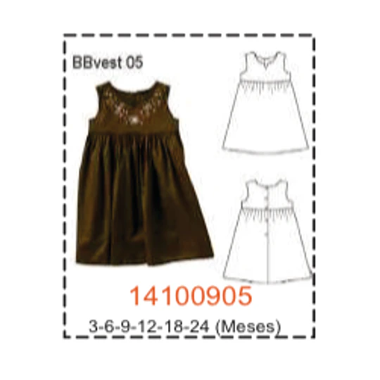 MOLDE VESTIDOS BEBE