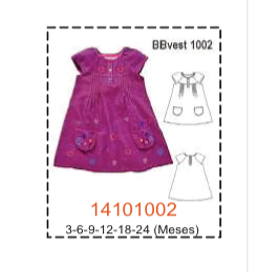 MOLDE VESTIDOS BEBE