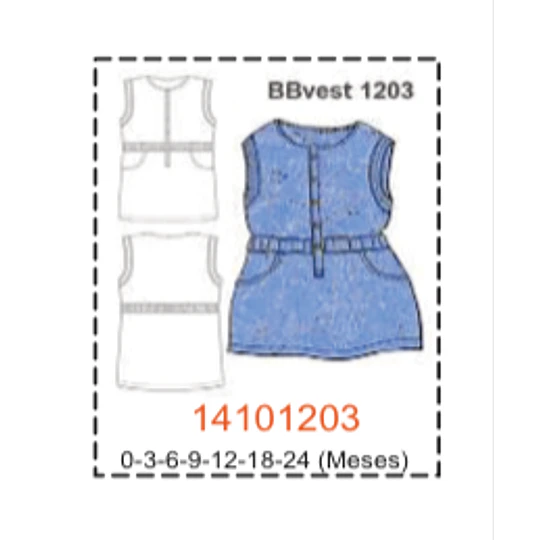 MOLDE VESTIDOS BEBE
