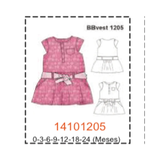 MOLDE VESTIDOS BEBE