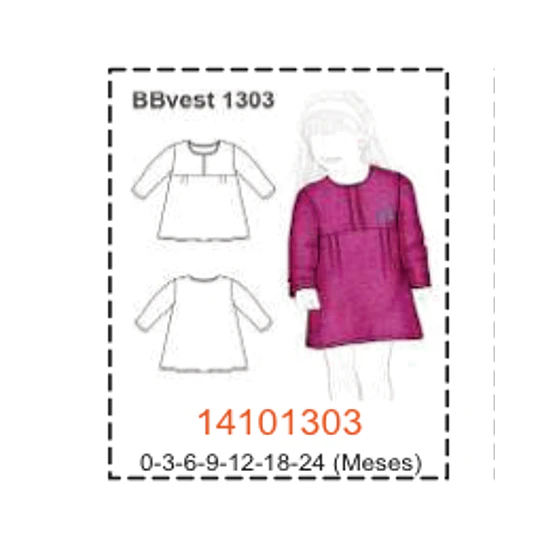 MOLDE VESTIDOS BEBE