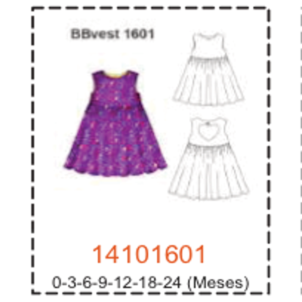 MOLDE VESTIDOS BEBE